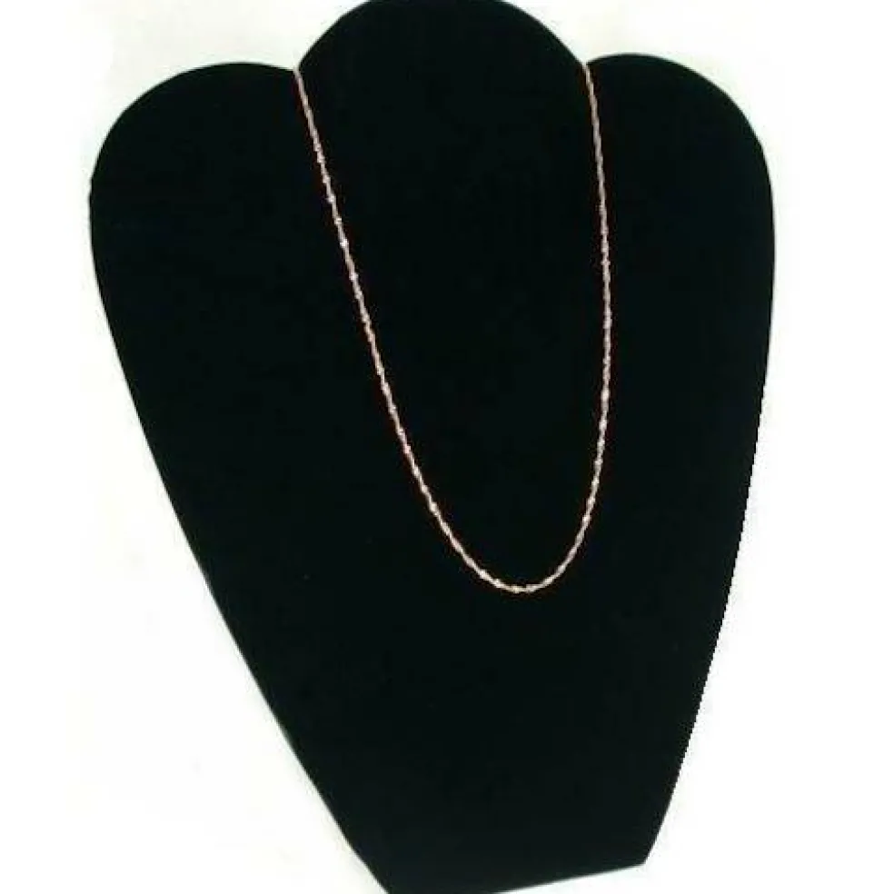 4 Black Velvet Padded Necklace Pendant Bust Showcase Displays 10 7/8"