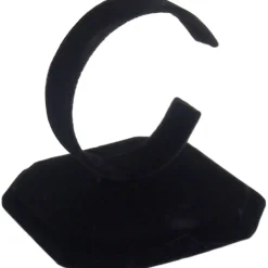 2 Black Velvet Watch Jewelry Bracelet Display Stands