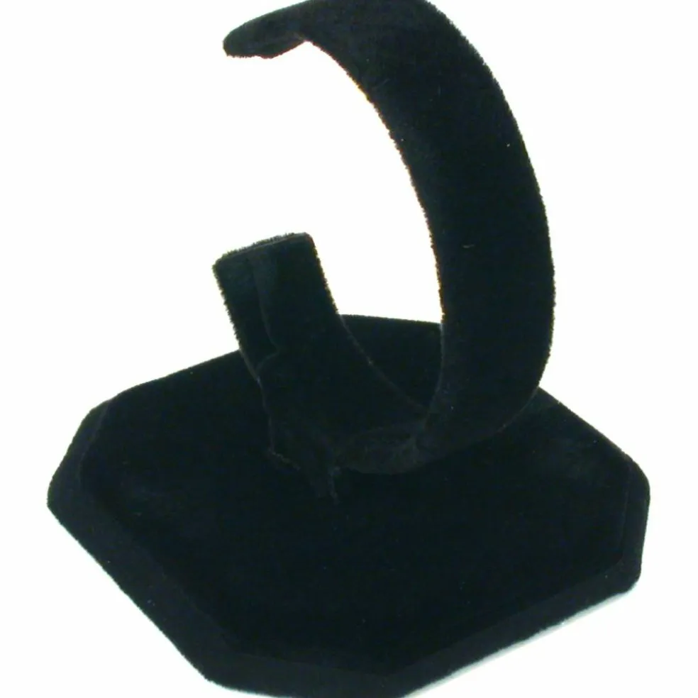 2 Black Velvet Watch Jewelry Bracelet Display Stands