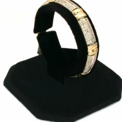 2 Black Velvet Watch Jewelry Bracelet Display Stands