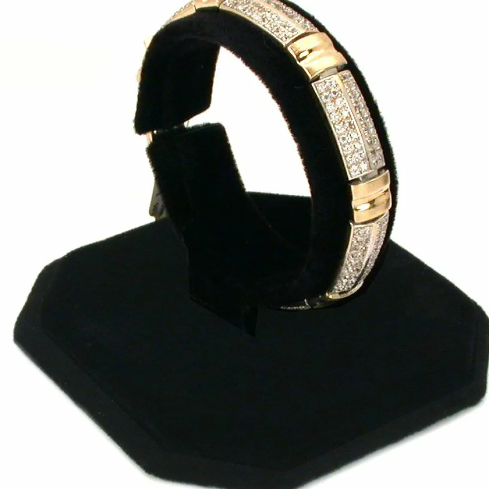 2 Black Velvet Watch Jewelry Bracelet Display Stands