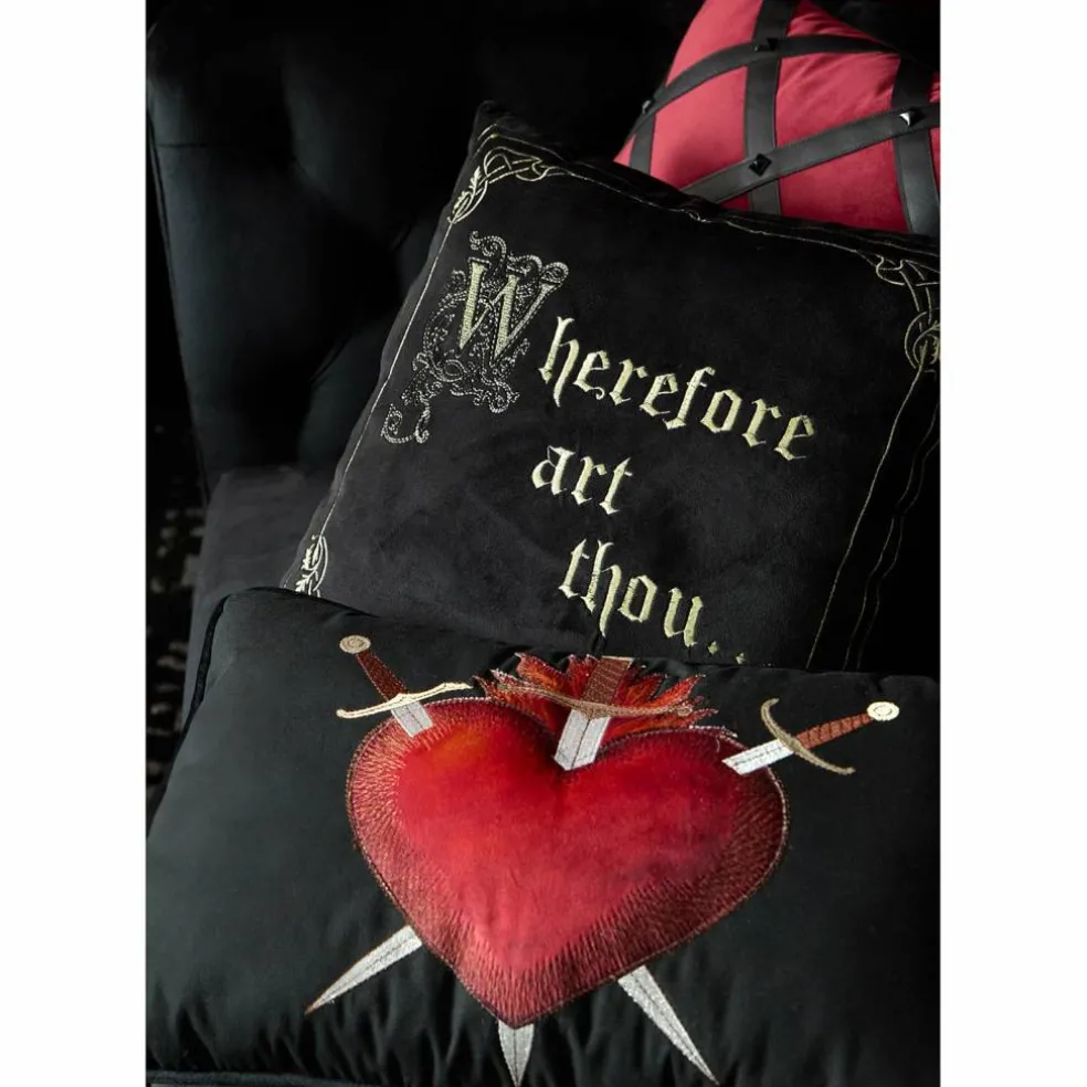 16" Black Wherefore Art Thou Throw Pillow by Ashland®