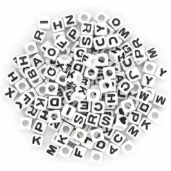 Black & White Alphabet Beads by Creatology™, 6.5mm
