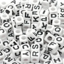 Black & White Alphabet Beads by Creatology™, 6.5mm