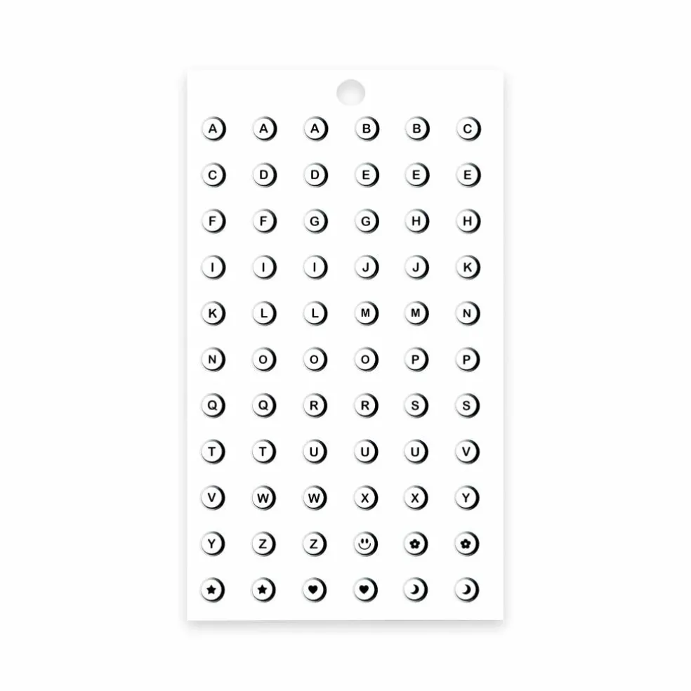 Black & White Beads Alphabet & Icon Stickers by Recollections™