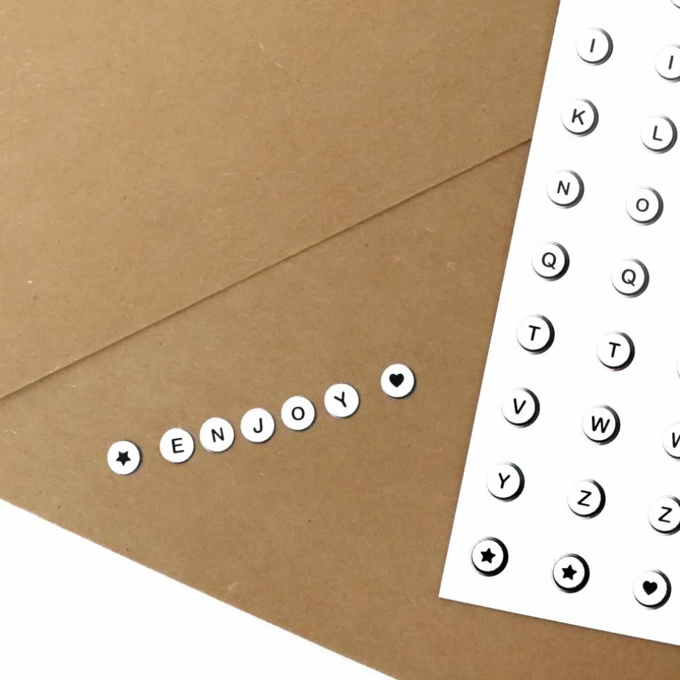 Black & White Beads Alphabet & Icon Stickers by Recollections™