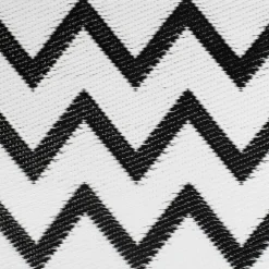 Black & White Chevron Rectangular Outdoor Area Rug, 4ft. x 6ft.