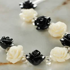 Black & White Flower Beads, 10mm by Bead Landing™