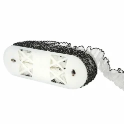 1.62" Black & White Organza Ruffled Trim by Celebrate It®