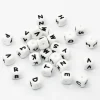 Black & White Silicone Cube Alphabet Beads, 40ct. by Creatology™