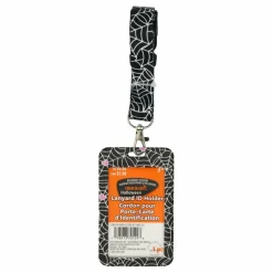 Black & White Spiderwebs Lanyard ID Holder by Creatology™