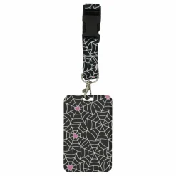 Black & White Spiderwebs Lanyard ID Holder by Creatology™