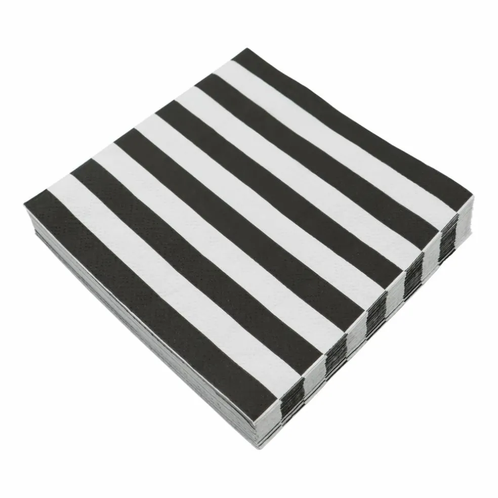 Black & White Stripes Beverage Napkins, 20ct. by Celebrate It™