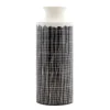 19.25" Black & White Terra Cotta Vase