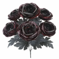 17.5" Black & Wine Ranunculus Bush by Ashland®