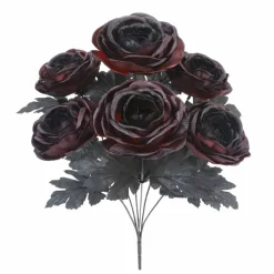 17.5" Black & Wine Ranunculus Bush by Ashland®