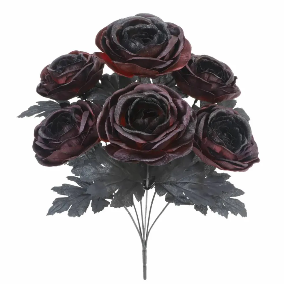 17.5" Black & Wine Ranunculus Bush by Ashland®