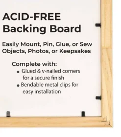 Black 16x20 Wood Shadow Box Display Frame with Grey Acid-Free Backing UV Acrylic & Hanging Hardware - With 3/4" Usable Depth - Makes Great T Shirt Display Frame Shadowbox
