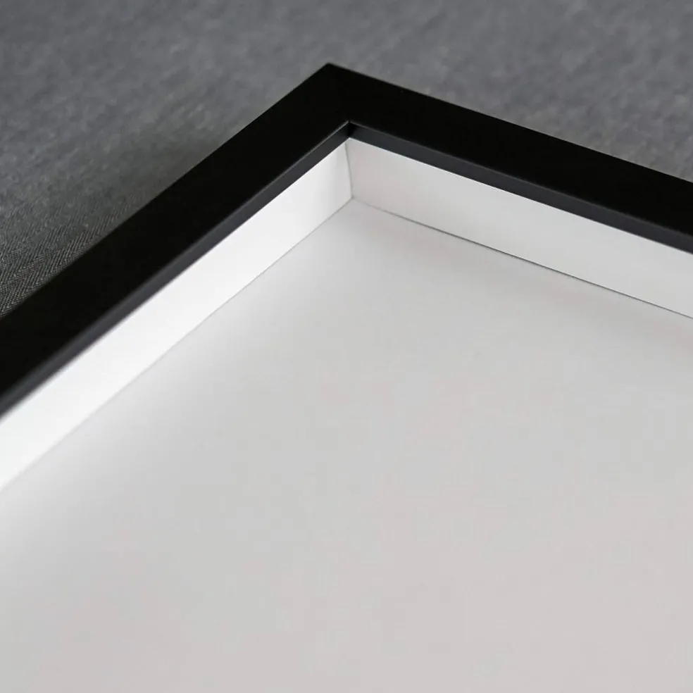 Black 16x20 Wood Shadow Box Display Frame with Grey Acid-Free Backing UV Acrylic & Hanging Hardware - With 3/4" Usable Depth - Makes Great T Shirt Display Frame Shadowbox