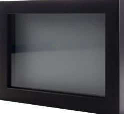 Black 16x20 Wood Shadow Box Display Frame with Grey Acid-Free Backing UV Acrylic & Hanging Hardware - With 3/4