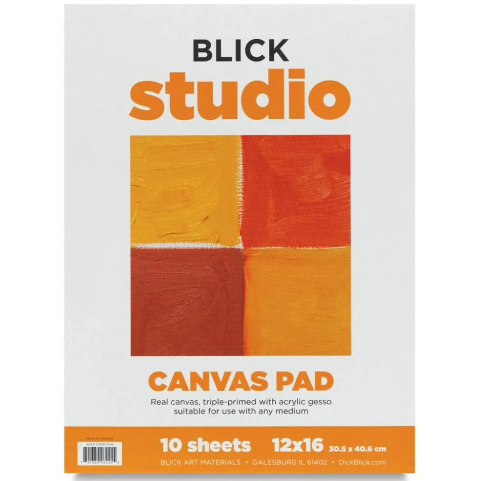 Blick Canvas Pad - 12" x 16", 10 Sheets