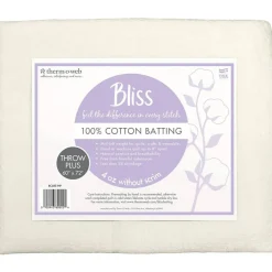Bliss 100% Cotton Mid-Loft Quilt Batting, Multiple Sizes