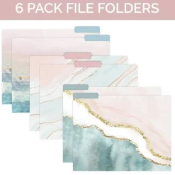 bloom daily planners File Folder Set, Ethereal Marble