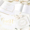bloom daily planners Guest Book, 7" x 9", Gold Floral