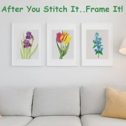Blue Bell Flowers Inspired by Pierre-Joseph Redoute Counted Cross Stitch Pattern