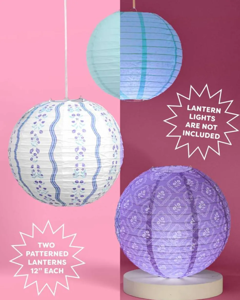 Blue Coastal Paper Lanterns - 6 pcs.