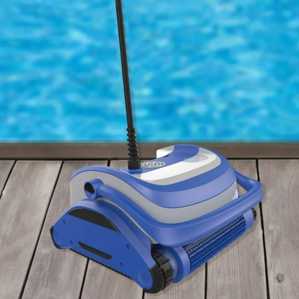 Blue Dual Motor Automatic Wall Climbing Robotic Swimming Pool Cleaner
