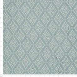 Blue Fade Resistant Diamond Woven Pattern Upholstery Fabric by The Yard - SKU: Waverly Azure