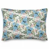 Blue Flowers Throw Pillow