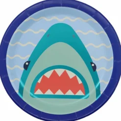 7" Blue Foil Shark Snack Plates, 8ct. by Celebrate Itâ„¢