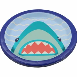 7" Blue Foil Shark Snack Plates, 8ct. by Celebrate It™