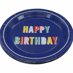 9" Blue Happy Birthday Paper Plates, 10ct. by Celebrate It™