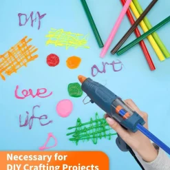 Blue hot Glue Sticks Full Size 0.43” Dia x 8” Long, 52 pcs Hot melt Adhesive Glue Sticks, All-Purpose Colored Glue Gun Sticks for Christmas Decoration Crafting Arts School Home Repair Bonding