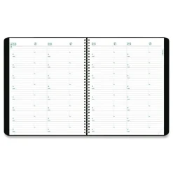 Blueline 16-Month: Sept 2025 to Dec 2026 11 in. x 9.06 in. Plan and Link Monthly Planner - Black Cover