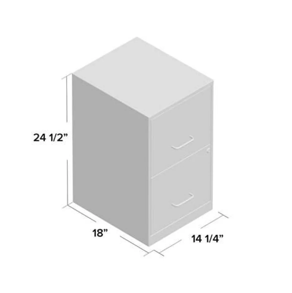 Blue Metal 2-Drawer Vertical Key Locking Heavy Duty Filing Cabinet