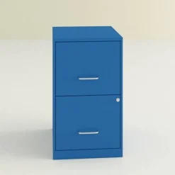 Blue Metal 2-Drawer Vertical Key Locking Heavy Duty Filing Cabinet