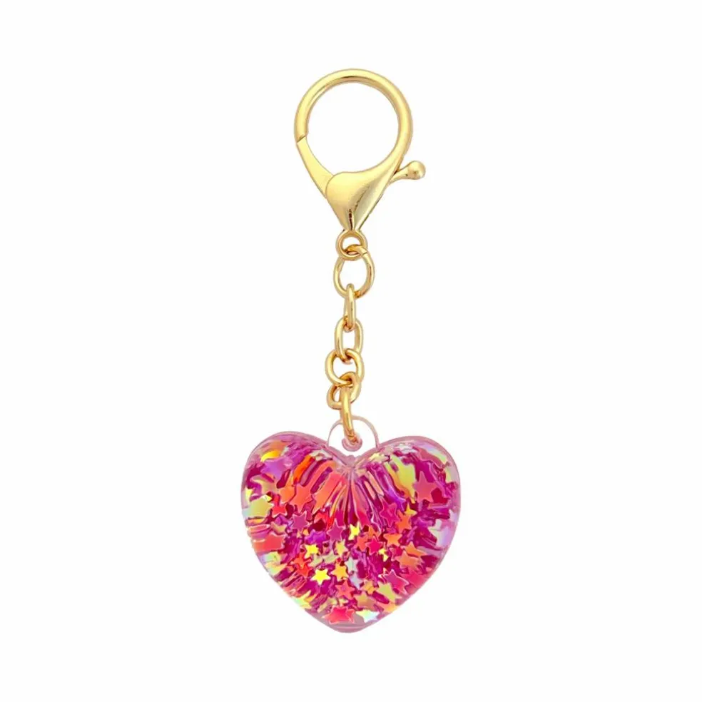 Blue Moon Studio™ Pink Shaker Heart Bag Charm