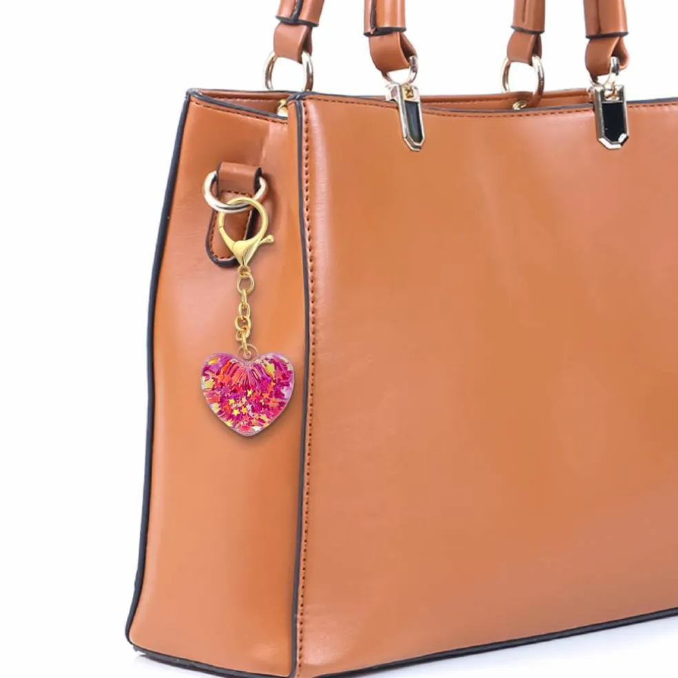 Blue Moon Studio™ Pink Shaker Heart Bag Charm