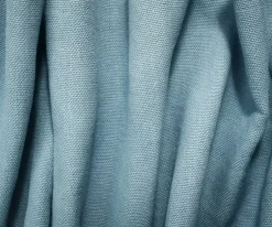 Blue Moygashel Washed Irish Linen Solid Home Decorating Woven Fabric By the Yard