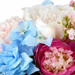 11" Blue & Pink Rose & Peony Bouquet by Ashland®