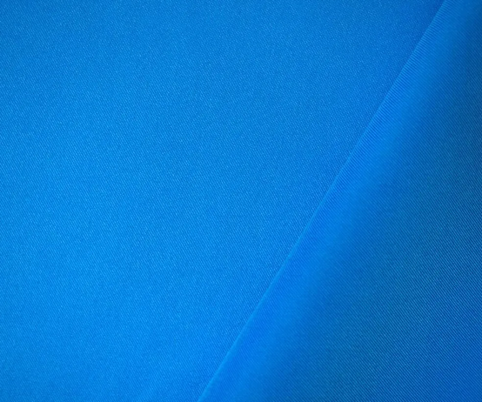 Blue Poly Spandex Stretch Solid Stretch Lamour Woven Fabric By the Yard