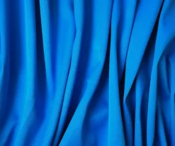 Blue Poly Spandex Stretch Solid Stretch Lamour Woven Fabric By the Yard