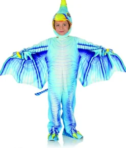 Blue Pterodactyl Printed Child Costume Jumpsuit