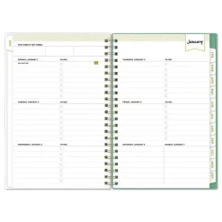 Blue Sky 8 in. x 5 in. 12-Month (Jan-Dec 2026) Day Designer Peyton Weekly/Monthly Planner - White
