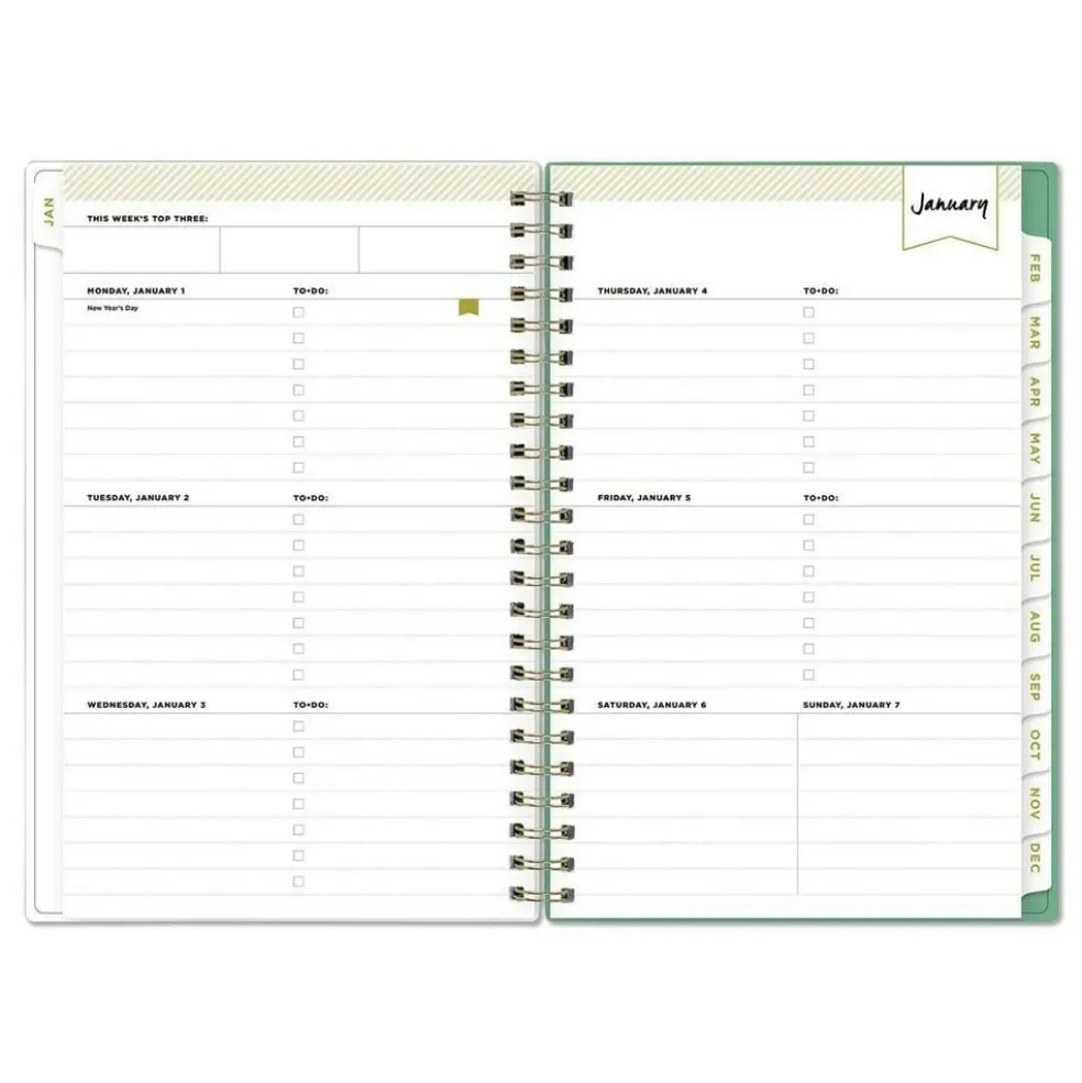 Blue Sky 8 in. x 5 in. 12-Month (Jan-Dec 2026) Day Designer Peyton Weekly/Monthly Planner - White