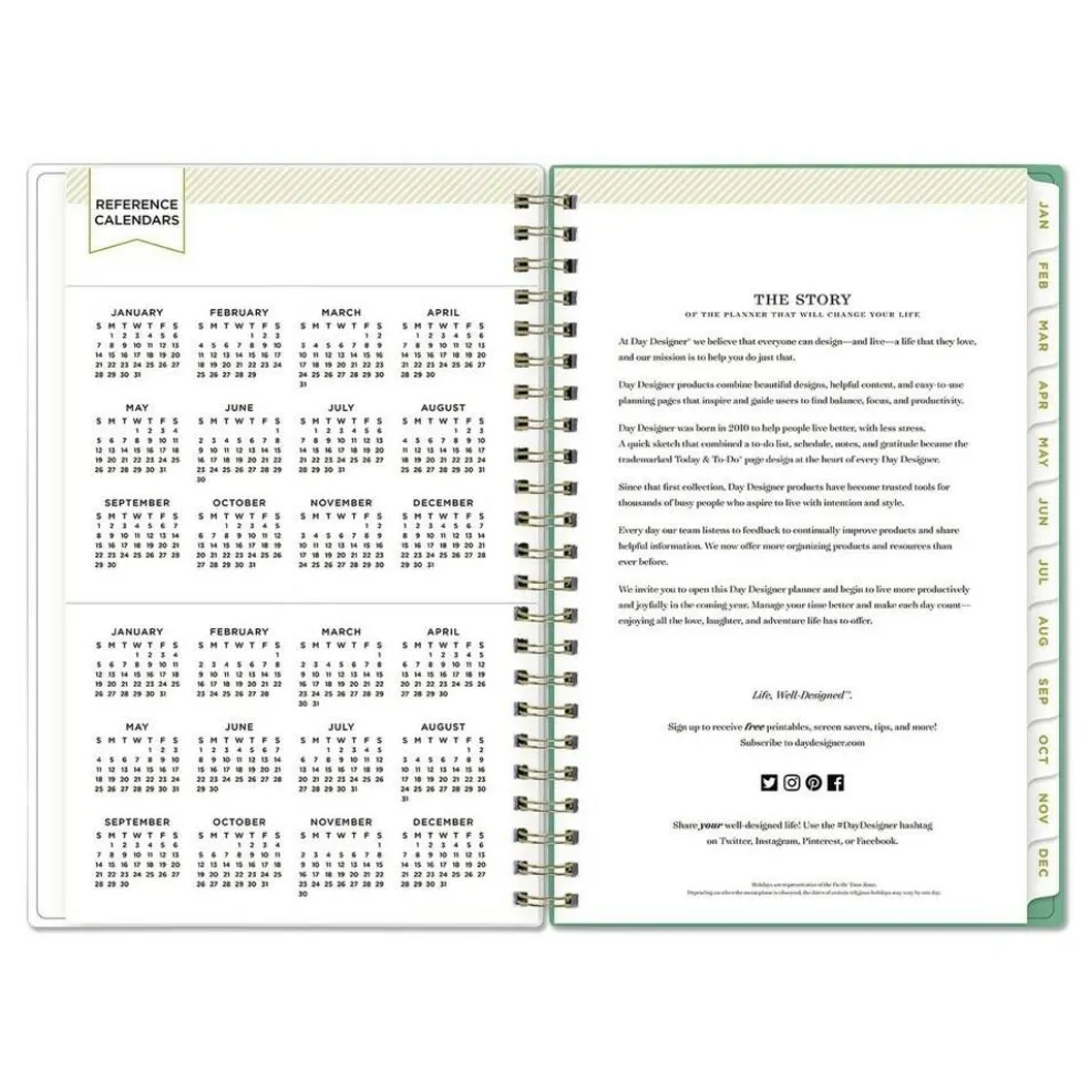 Blue Sky 8 in. x 5 in. 12-Month (Jan-Dec 2026) Day Designer Peyton Weekly/Monthly Planner - White
